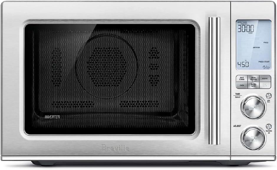 Breville Combi Wave 3-in-1 Microwave, Air Fryer, and Toaster Oven, Brushed Stainless Steel, BMO870BSS1BUC1